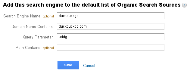 Adding DuckDuckGo as Organic search