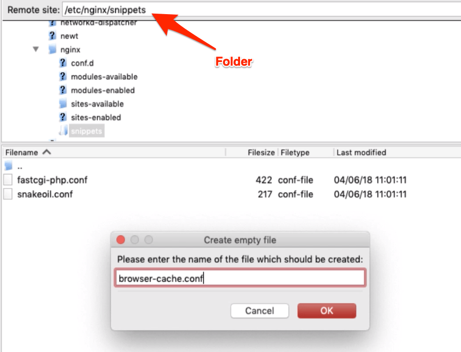 Create Browser Cache Configuration file
