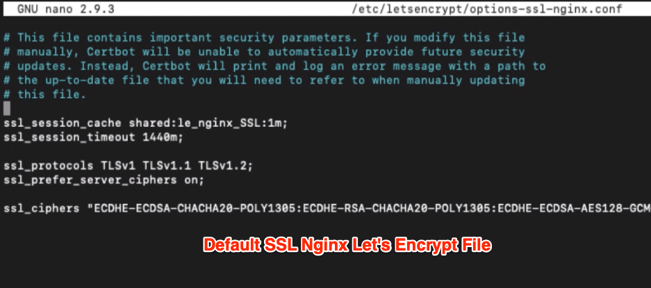 Default SSL Nginx Let's Encrypt File