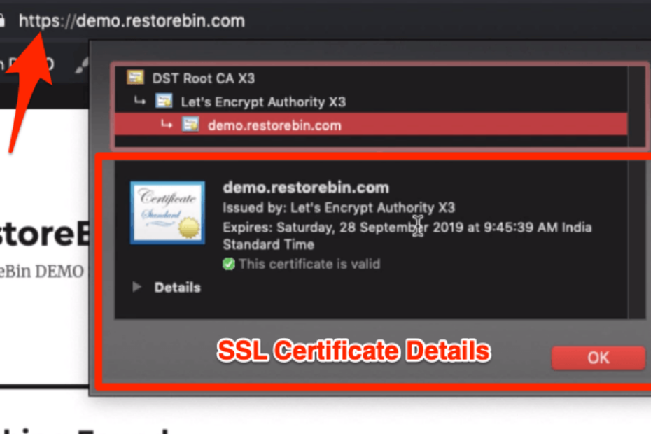 Let's Encrypt SSL Certificate Details